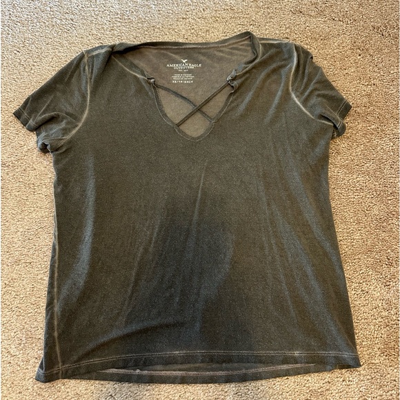 American Eagle Washed Green Tee - Picture 1 of 1